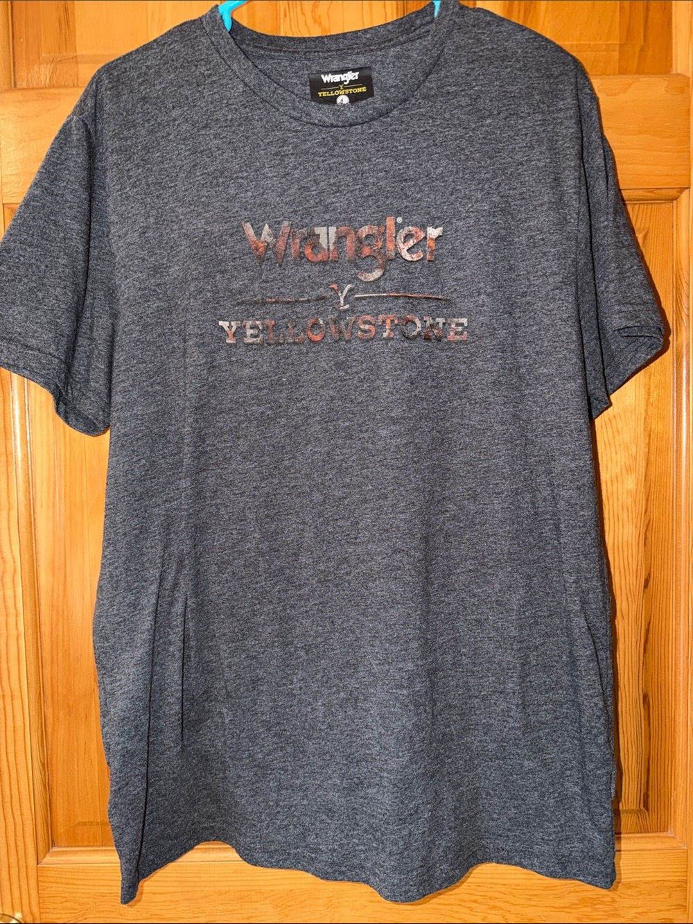 Wrangler Heather Gray Short Sleeve Yellowstone Logo Tee